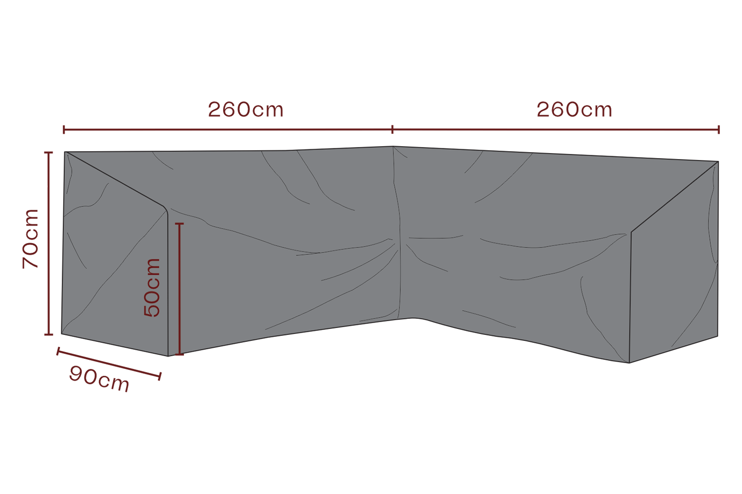 Möbelabdeckung Ecklounge Schwartz - Atmungsaktiv