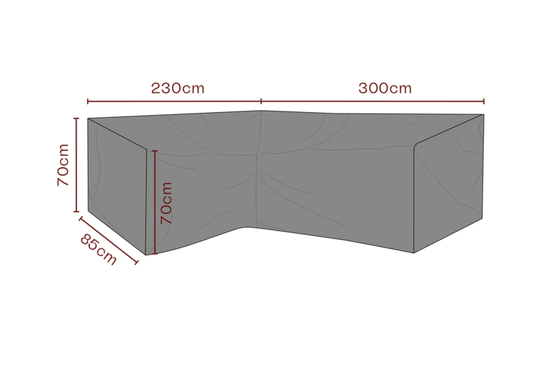 Möbelabdeckung Ecklounge Schwarz