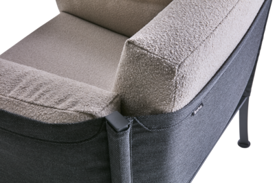 Delux Loungesessel Black/Teddy Beige