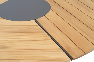 Peace Wood Esstisch Antrazit/Teak