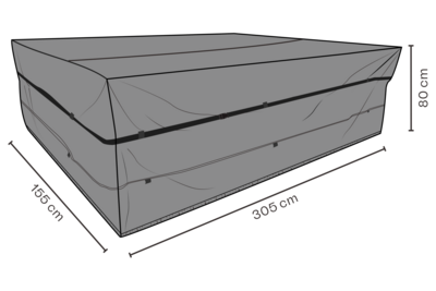 Möbelabdeckung Dining-Gruppe Schwartz - Wasserdicht