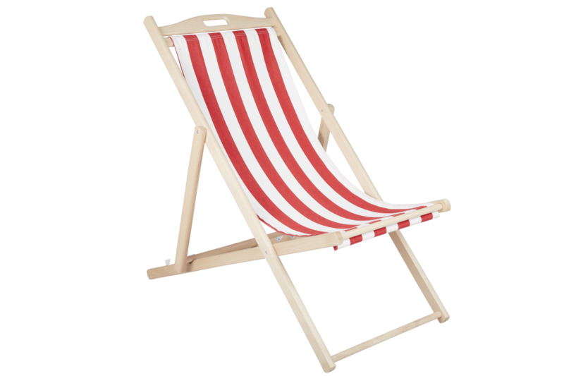 Dingla Relaxsessel Natural/Rot-Weiss