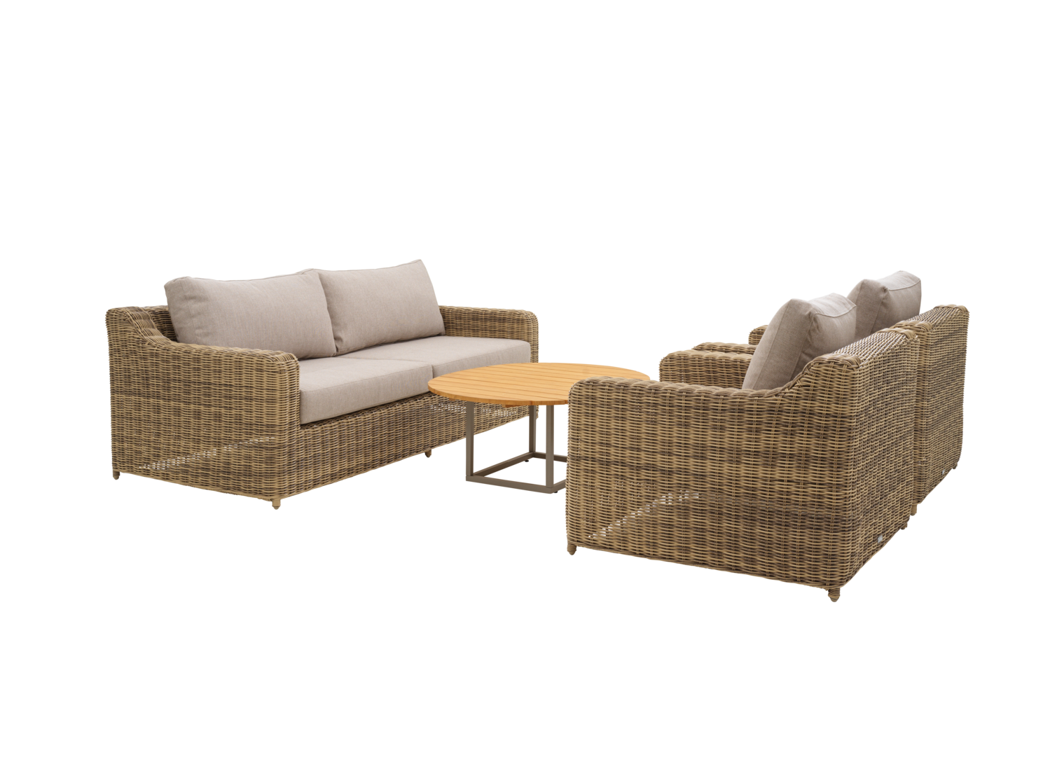 Olive Loungetisch Khaki/Bamboo