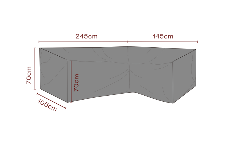 Möbelabdeckung Ecklounge Schwarz