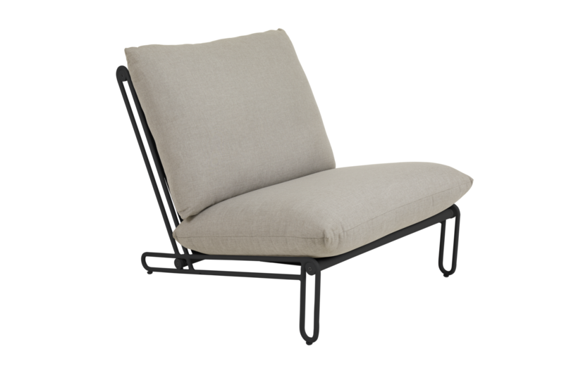 Blixt Loungesessel Schwarz/Cley beige