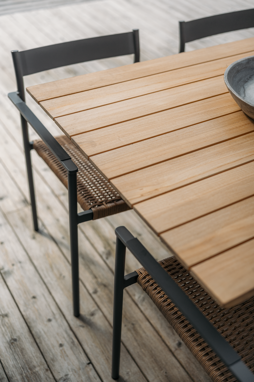 Shad Esstisch Antrazit/Teak