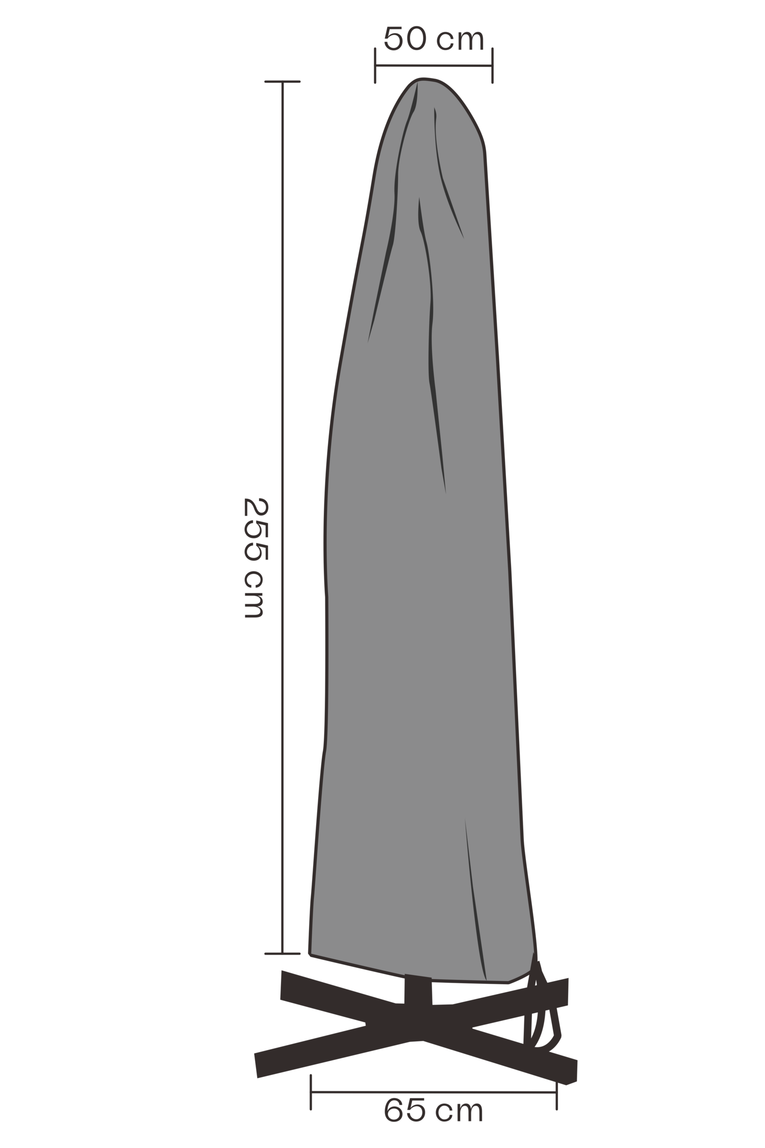 Möbelabdeckung Sonnenschirm Schwartz - Wasserdicht
