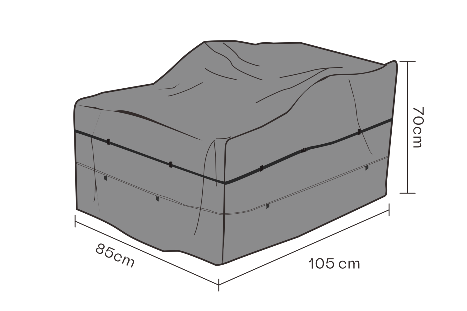 Möbelabdeckung Sessel Schwartz - Atmungsaktiv