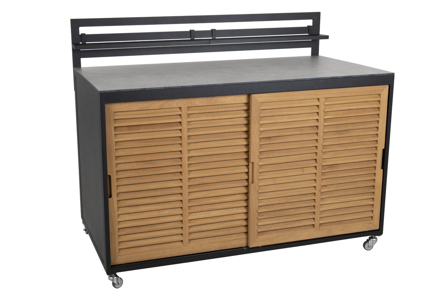 Fornax Outdoorküche Schwarz/teak