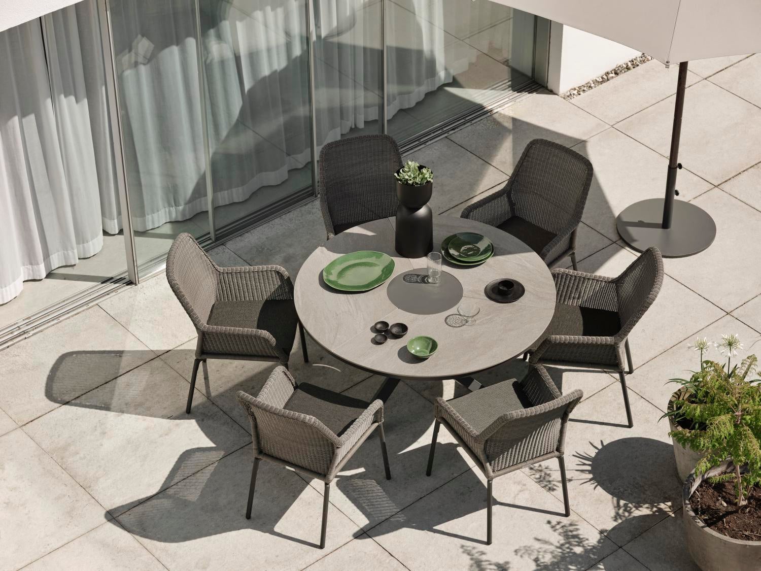 Flat Schirmständer, 34 kg Antrazit