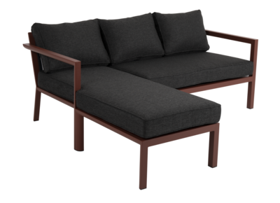 Delia Diwan sofa Burnt paprika/grau