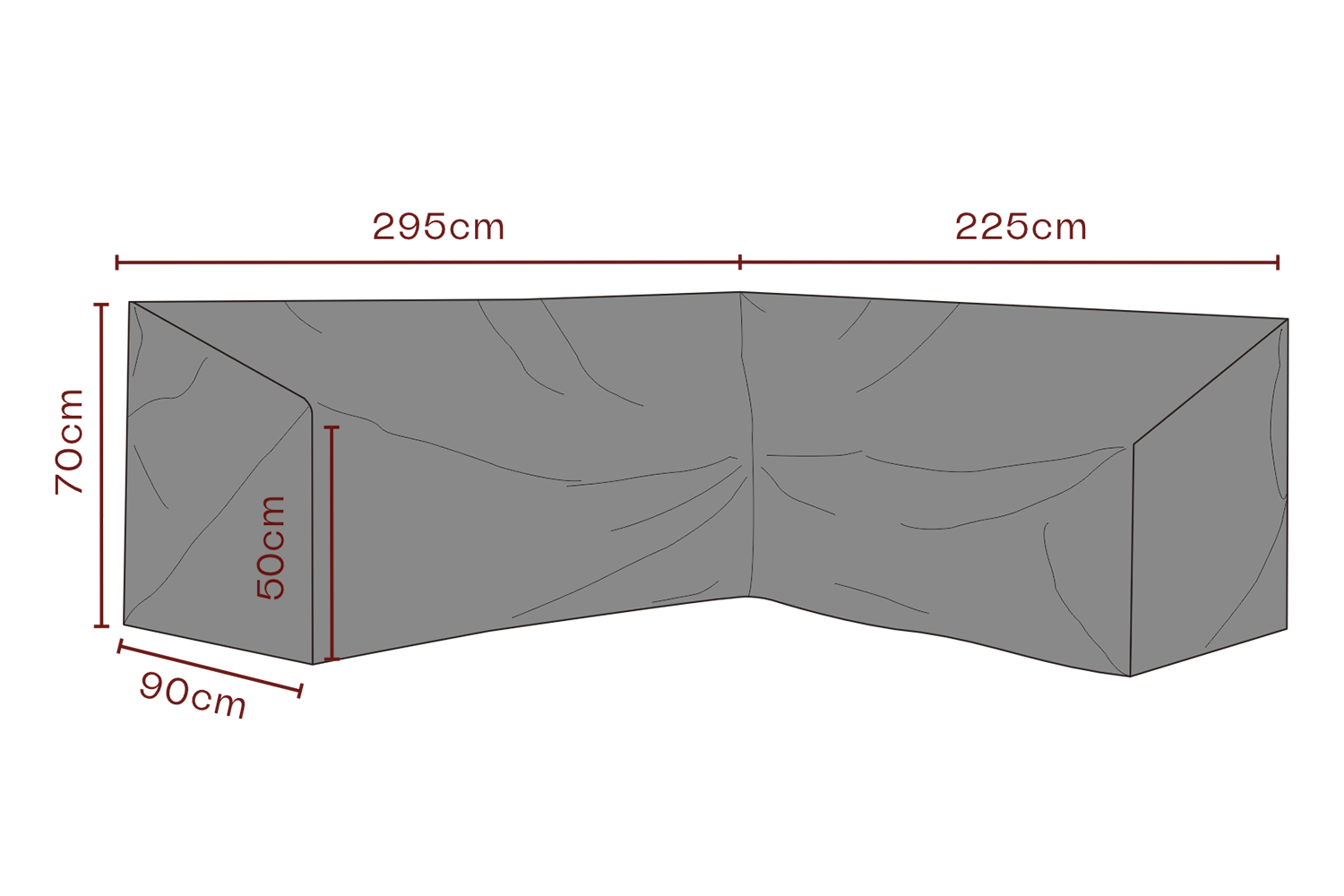 Möbelabdeckung Ecklounge Schwartz - Atmungsaktiv