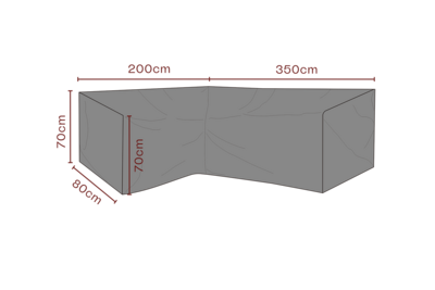 Möbelabdeckung Ecklounge Schwarz