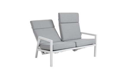 Belfort 2-Sitzer Sofa Weiß/Pearl grey