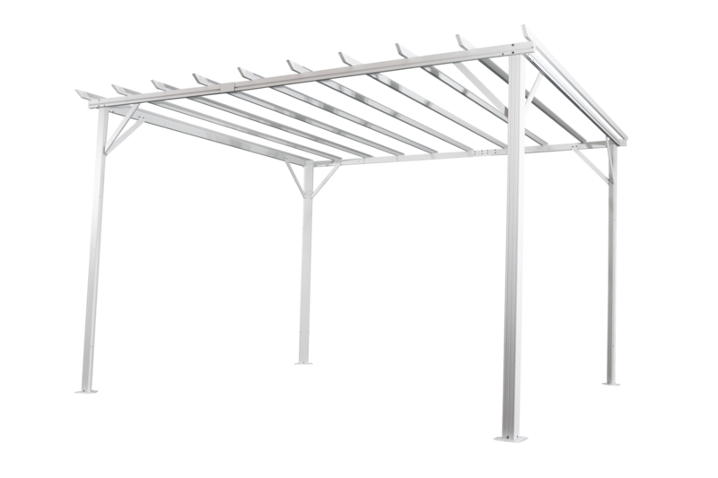 Piode Pergola Weiß/grau