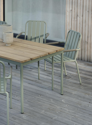 Nox Esstisch Dusty Green/teak