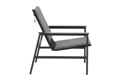 Soro Loungesessel Schwarz/Teddy Ant