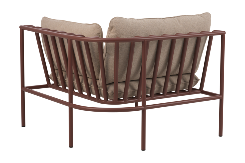 Collier Ecke Zin Red/Teddy Beige