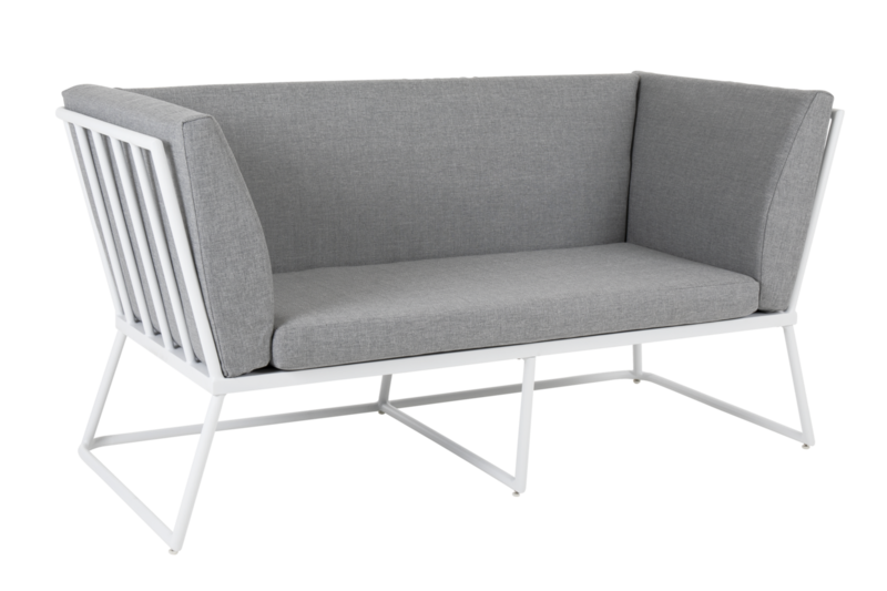 Vence 2-Sitzer Sofa Weiß/Pearl grey