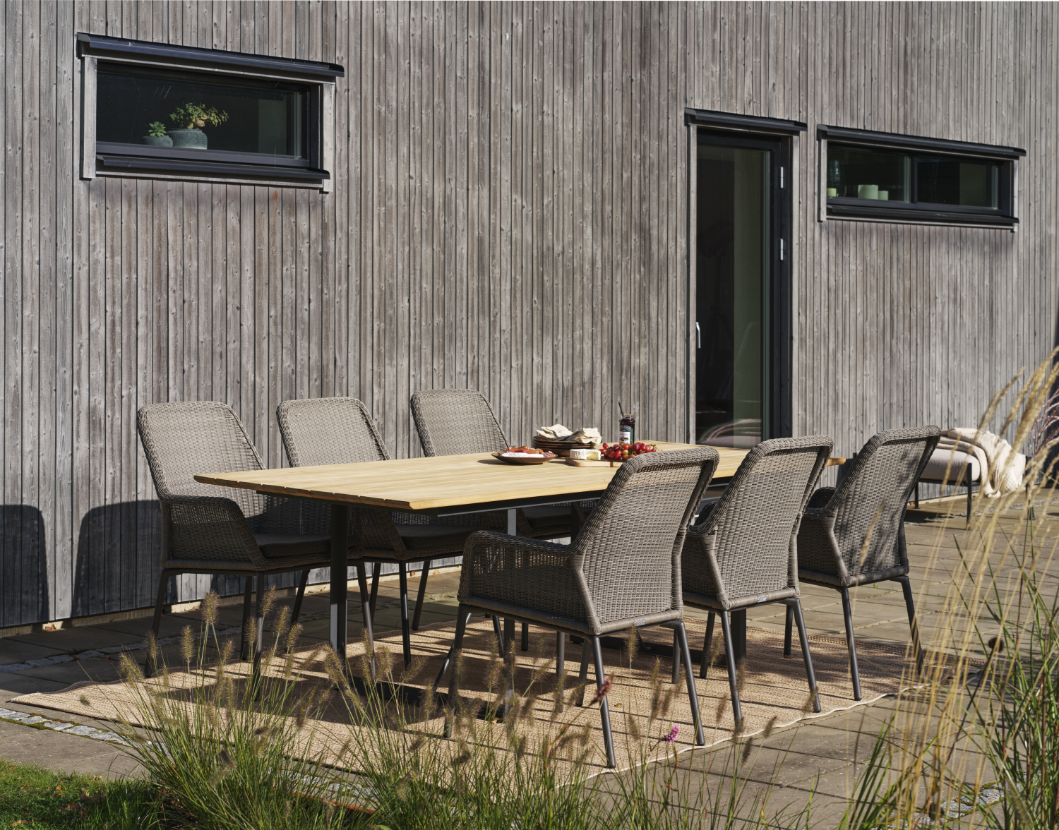 Shad Esstisch Antrazit/Teak