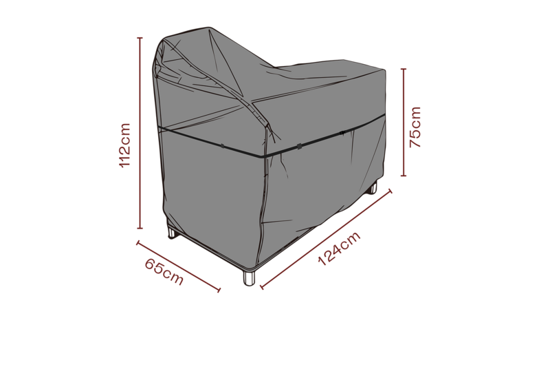 Möbelabdeckung Outdoorküche Schwarz
