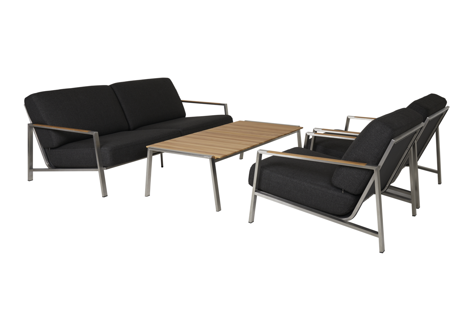 Naos Sessel Edelstahl/Nearly black