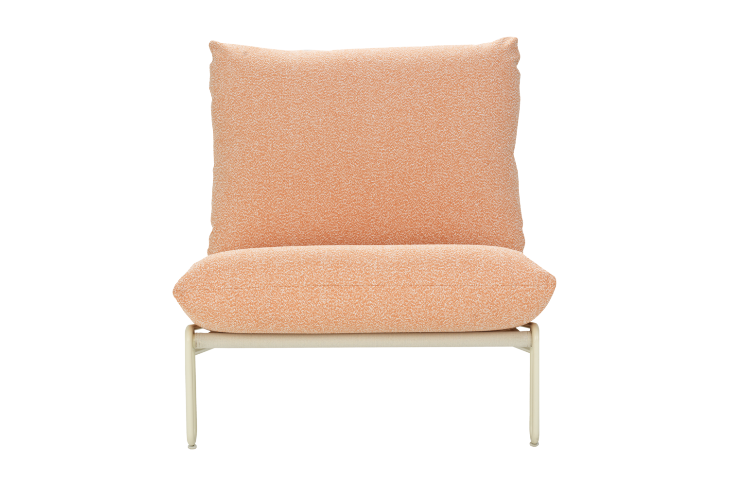 Blixt Loungesessel Pearl White/Teddy Orange