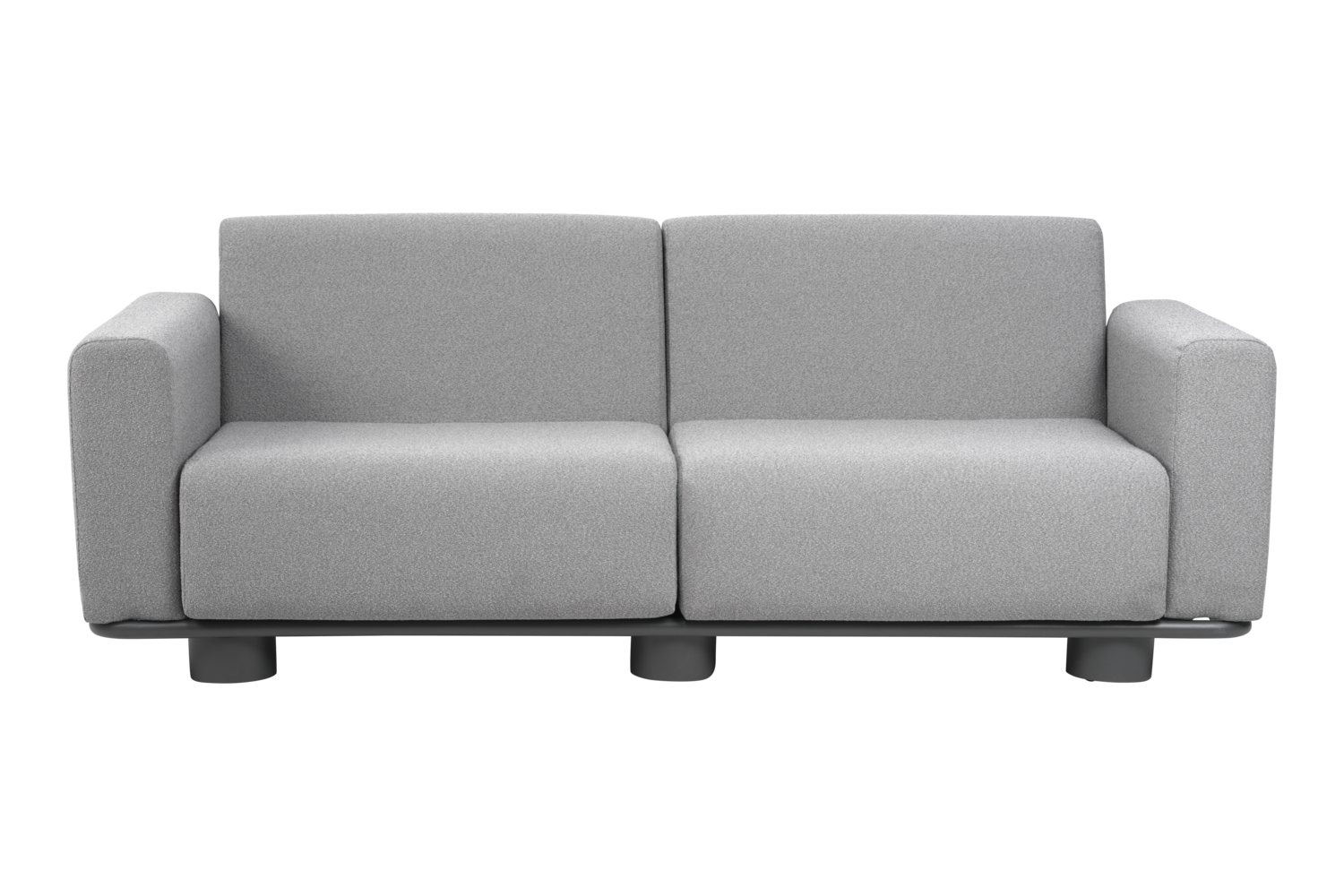 Bolster 2,5-Sitzer-Sofa Anthrazit/Teddy Grey