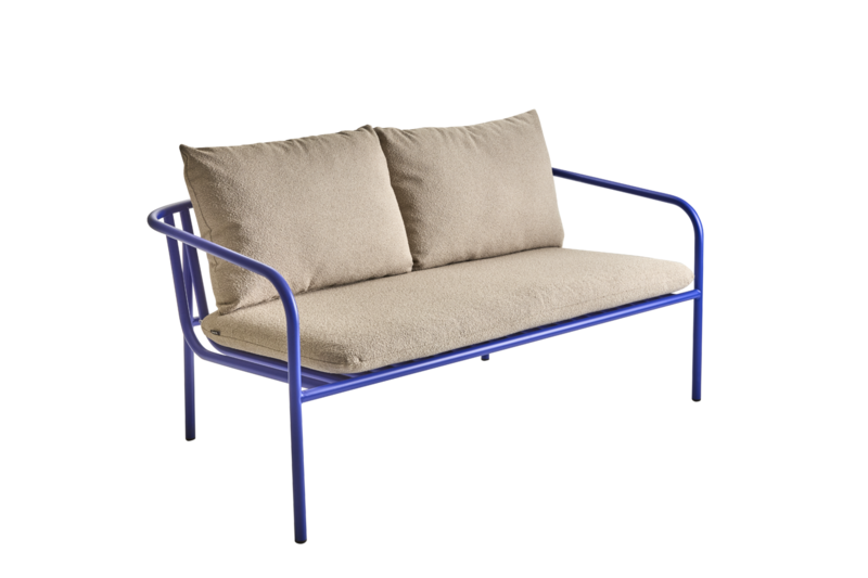 Bendt 2-Sitzer Sofa Indigo Blue/Teddy Beige