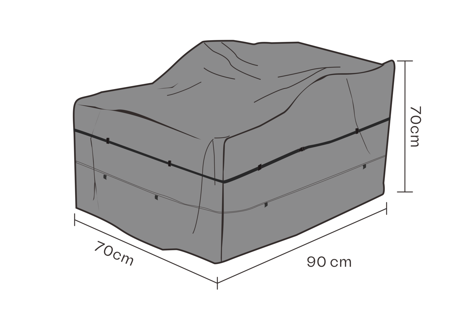 Möbelabdeckung Sessel Schwartz - Atmungsaktiv