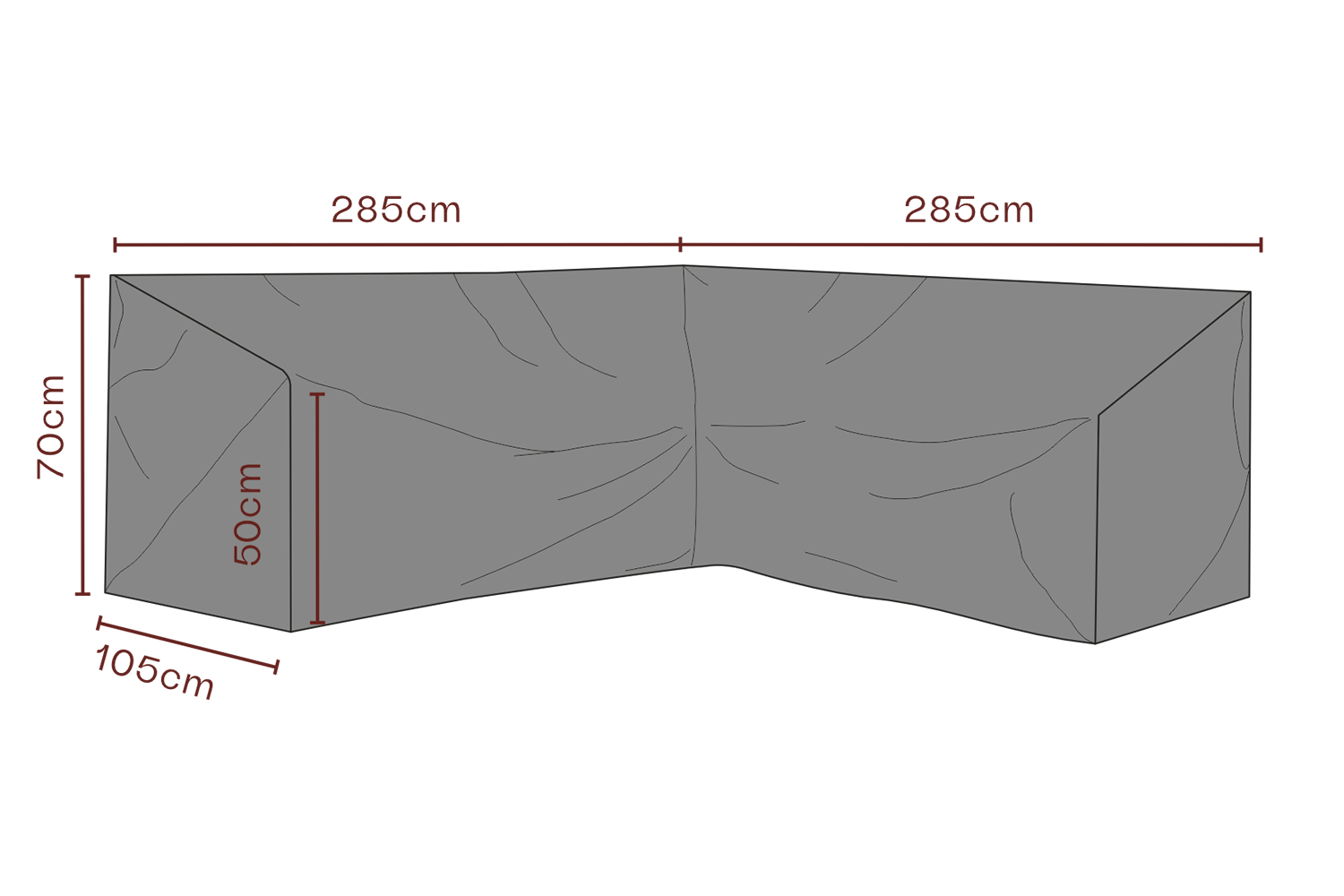Möbelabdeckung Ecklounge Schwartz - Atmungsaktiv