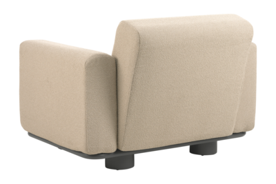 Bolster Sessel Anthrazit/Teddy Beige