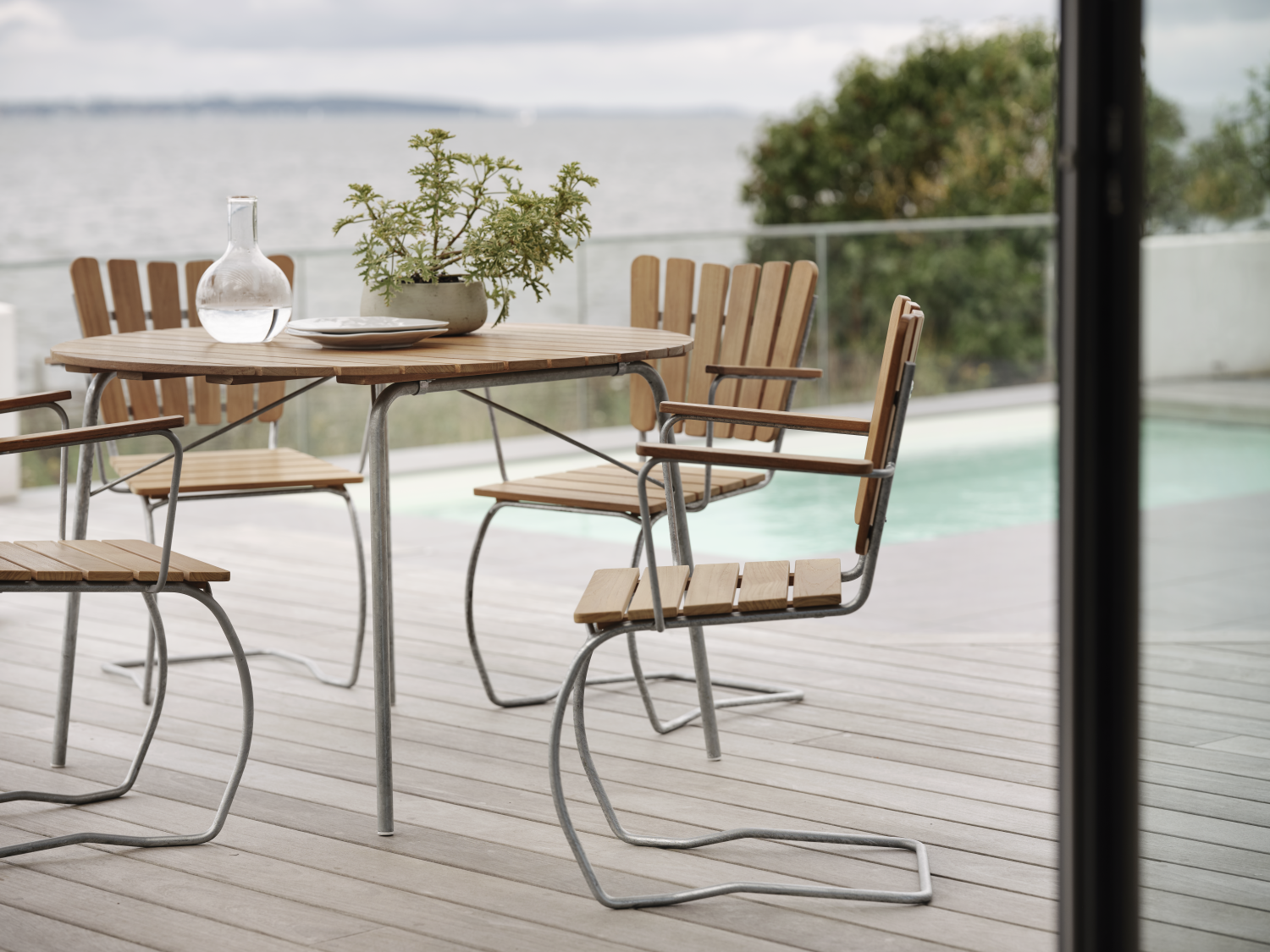 56:an Diningsessel Natur/grau