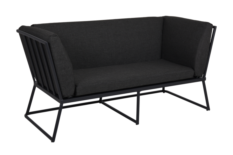 Vence 2-Sitzer Sofa Schwarz/Antrazit