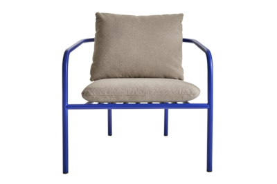 Bendt Loungesessel Indigo Blue/Teddy Beige