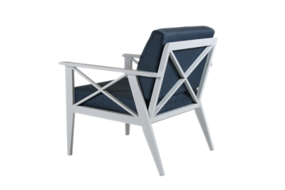 Sottenville Sessel Weiß/Midnight blue