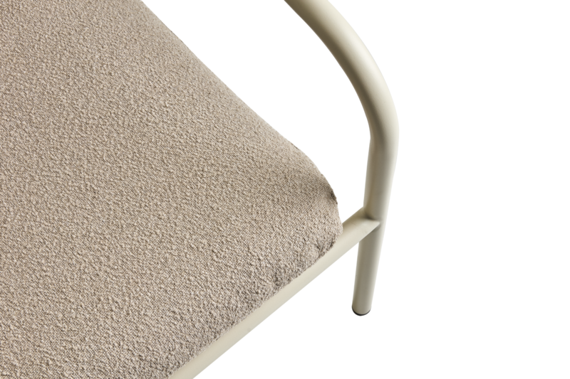 Bendt Loungesessel Pearl White/Teddy Beige