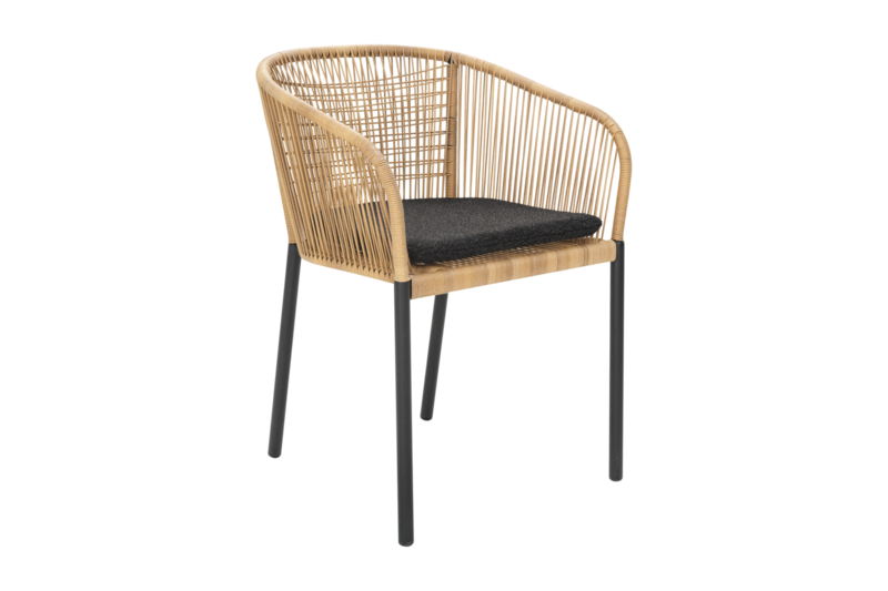 Delta Diningsessel Schwarz/Teddy Black