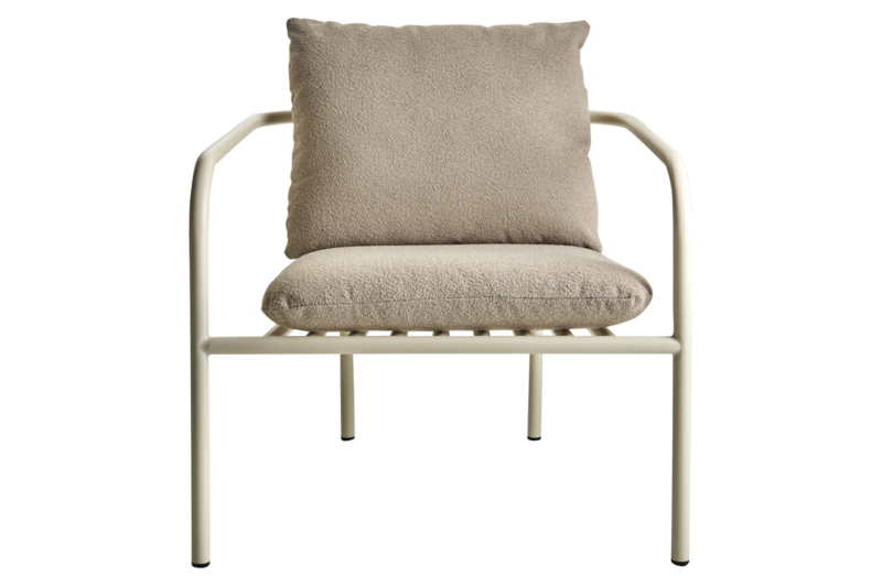 Bendt Loungesessel Pearl White/Teddy Beige