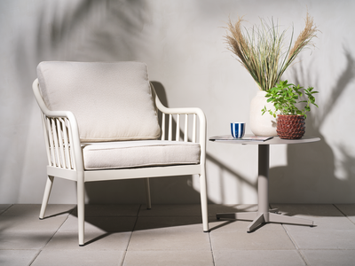 Collier Sessel Pearl White/Teddy Beige