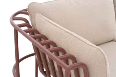 Collier Sessel Zin Red/Teddy Beige