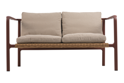 Motty 2-Sitzer Sofa Zin Red/Teddy Beige
