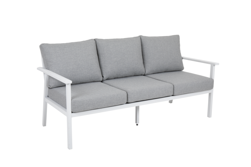 Samvaro 3-Sitzer Sofa Weiß/Pearl grey