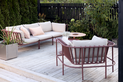 Collier Ecke Zin Red/Teddy Beige