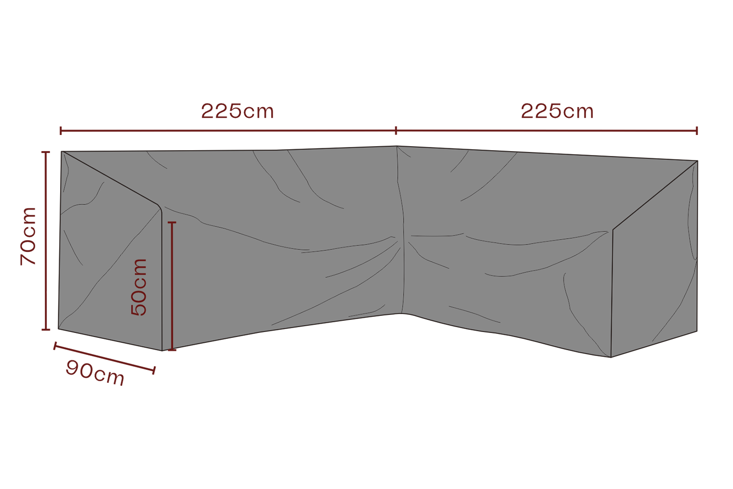 Möbelabdeckung Ecklounge Schwartz - Wasserdicht