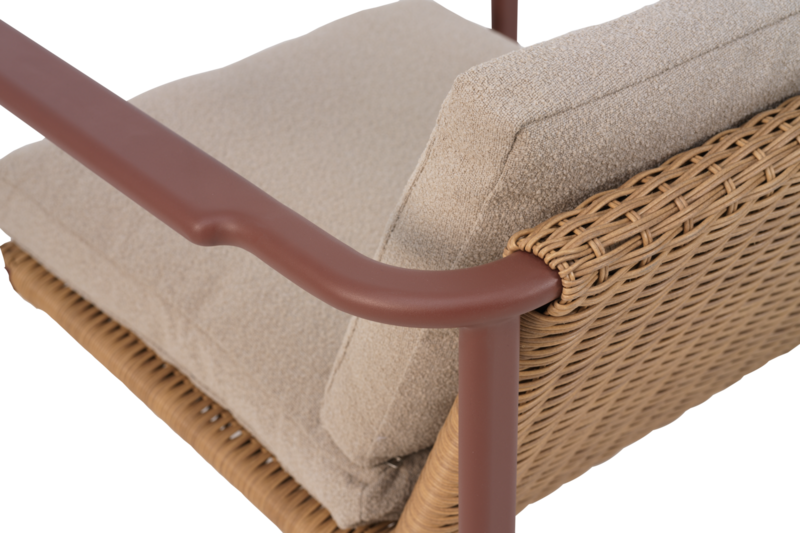 Motty Sessel Zin Red/Teddy Beige