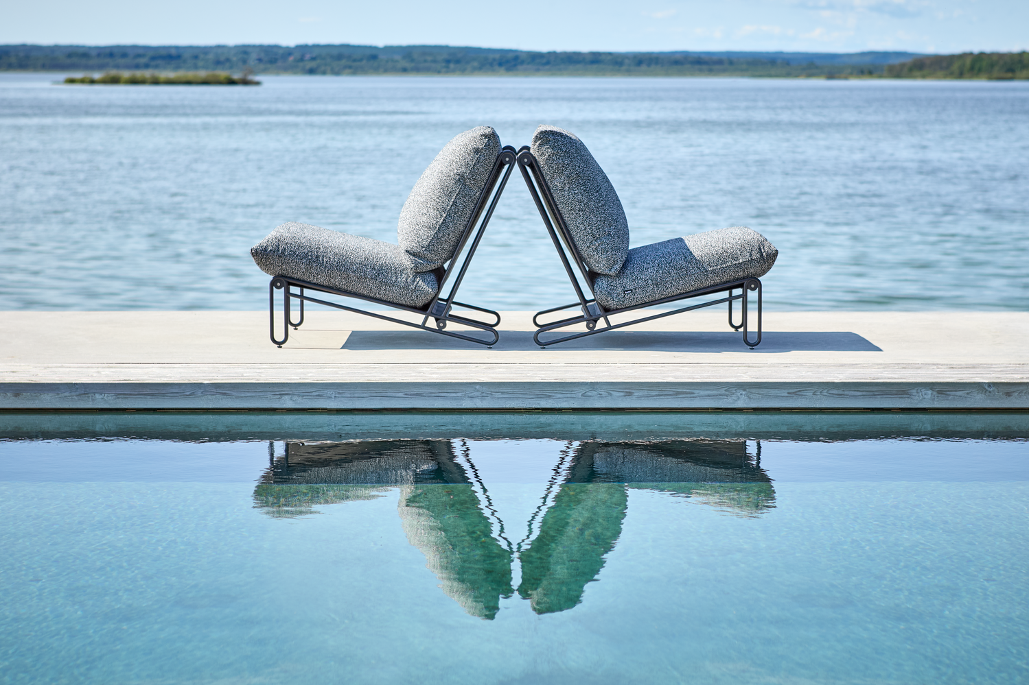 Blixt Loungesessel Schwarz/Teddy Ant