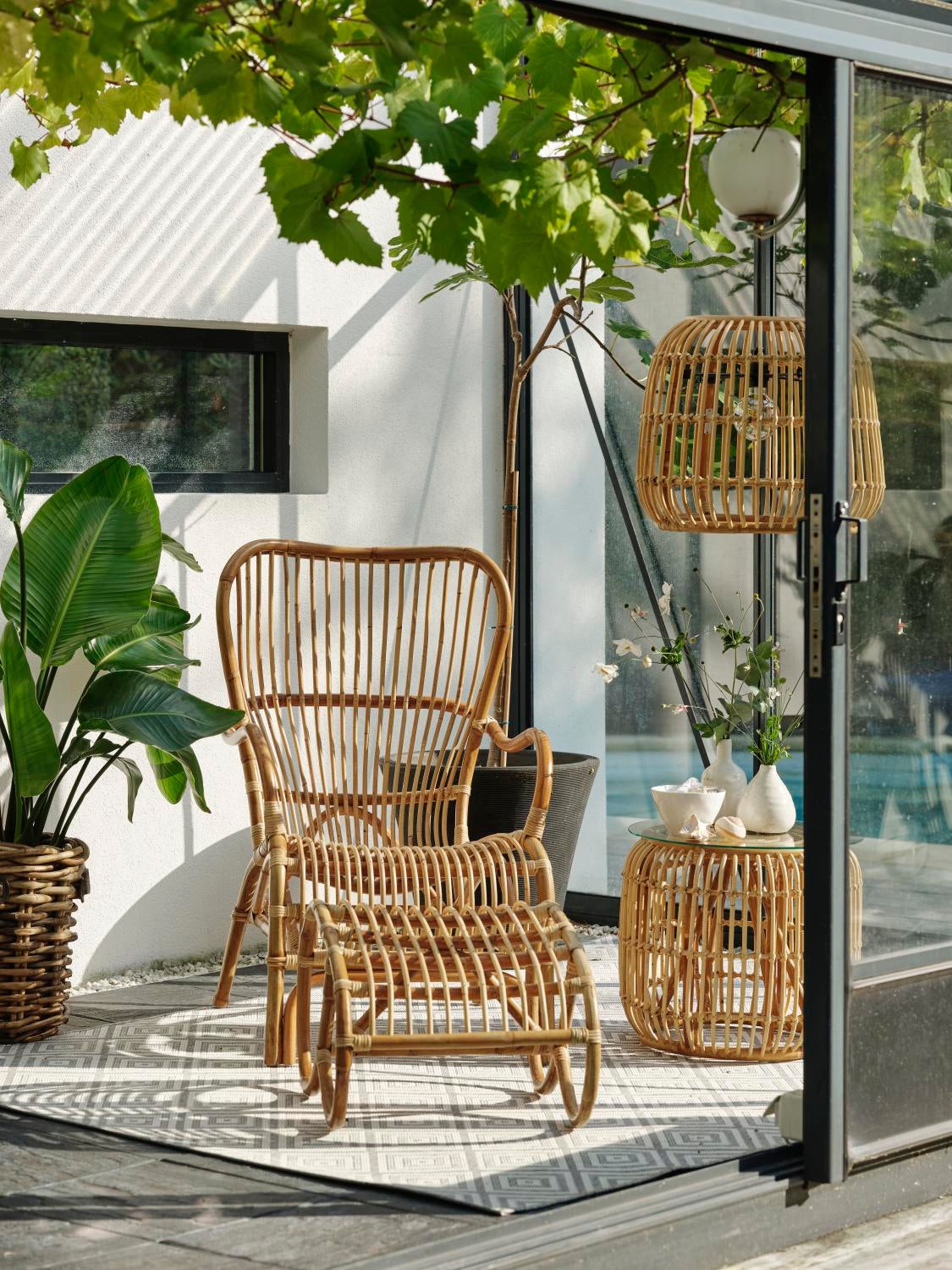 Vallda Fußhocker Natur