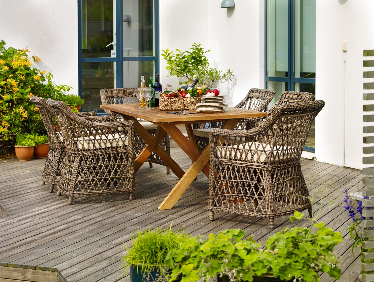 Beatrice Diningsessel Braun/beige