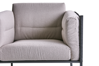 Delux Loungesessel Black/Teddy Beige